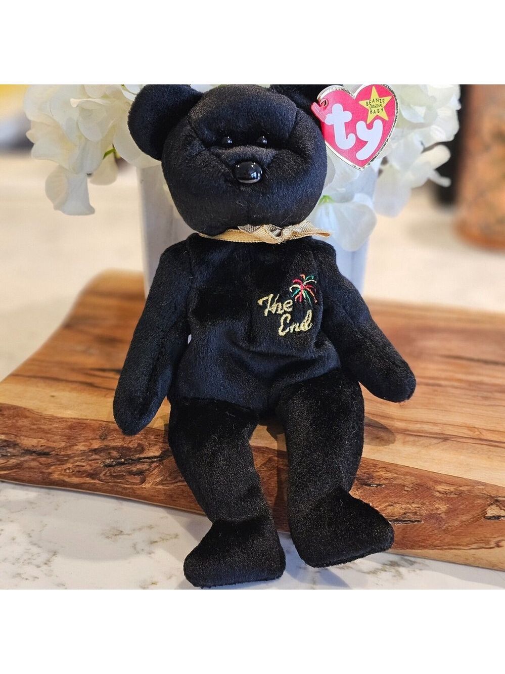 The End Bear TY beanie baby Vintage